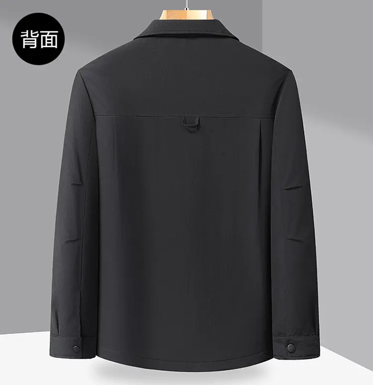 Lässige Herren Oversize Warme Einreihige Daunenjacke Winter Locker Sitzender Puffer-Mantel Winddichte Gepolsterte Oberbekleidung Parka – Detail 16