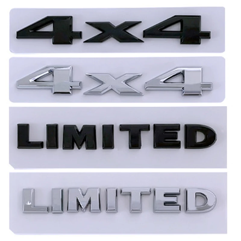 3D Metal Car Trunk Badge Stickers For Jeep 4X4 Limited Letters Emblem Logo Grand Cherokee Overland Compass Wrangler Accessories