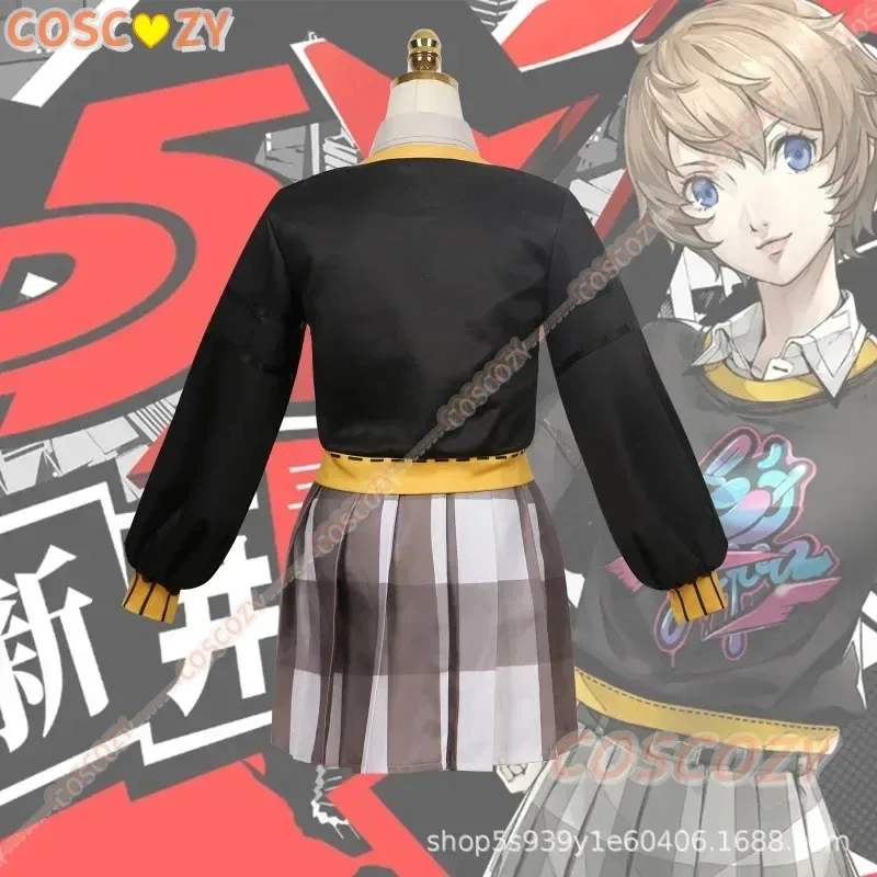 Jeu d'anime P5X: The Phantom X Motoha Arai, Costume de Cosplay, perruque, jupe JK, chaussettes, uniforme Lolita, cheveux pour femme, Costume de fête d'halloween Sexy