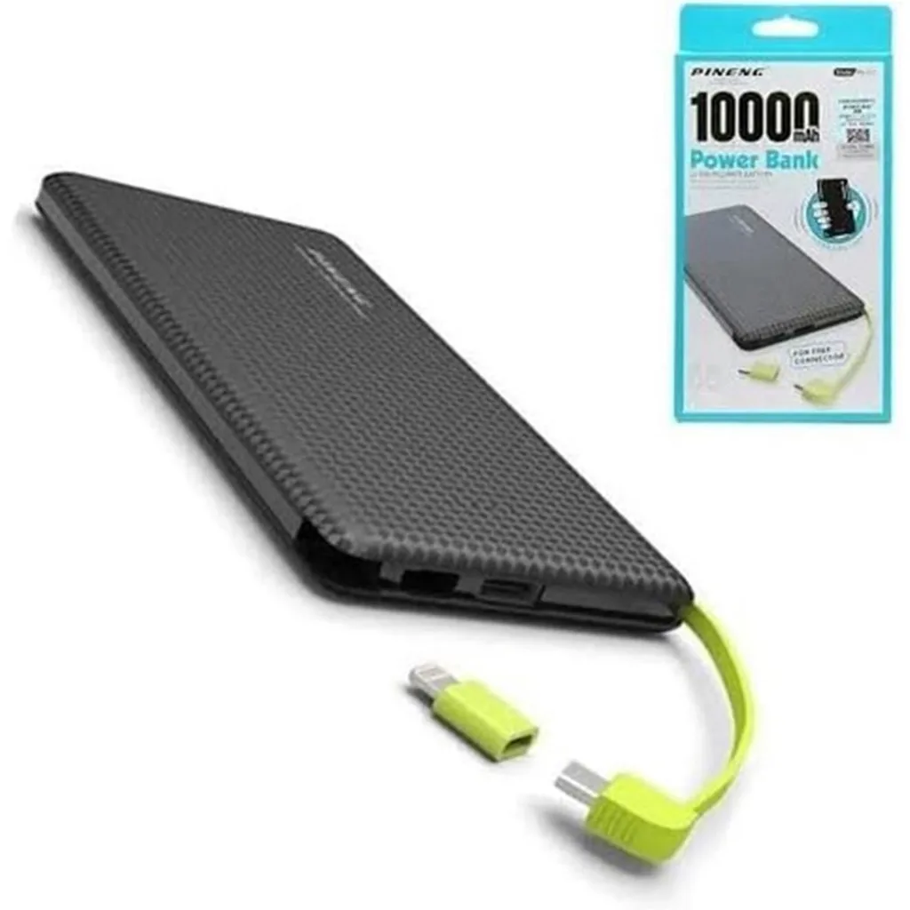 Pineng-cargador portátil de 10.000mAh, Banco de energía con adaptador, iPhone V8, colores aleatorios, envío gratis