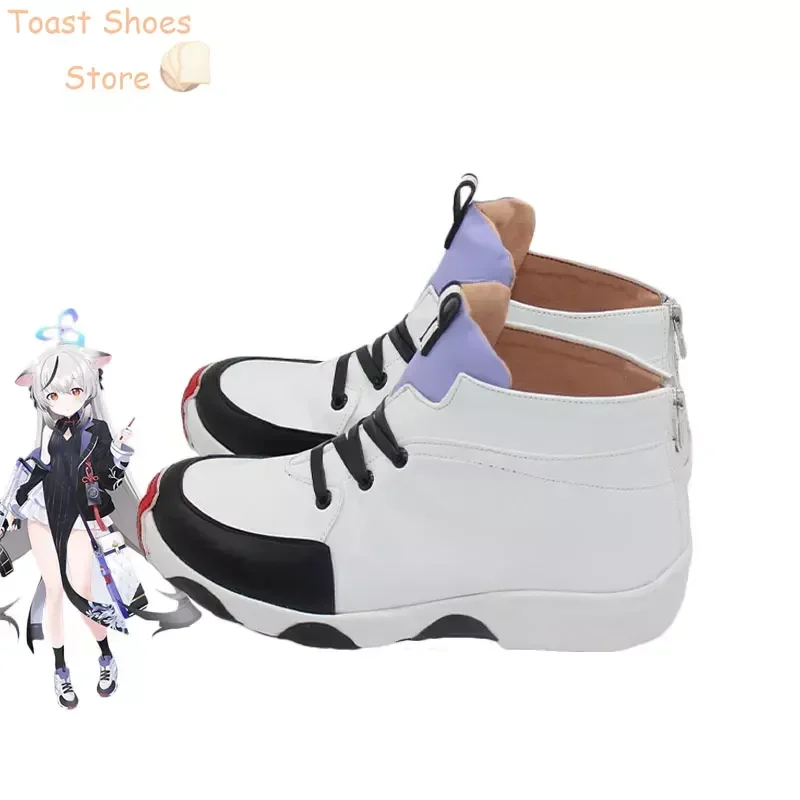 SUNOHARA KOKONA Cosplay Shoes PU Leather Shoes Halloween Carnival Boots Game Blue Archive Cosplay Prop Costume Prop