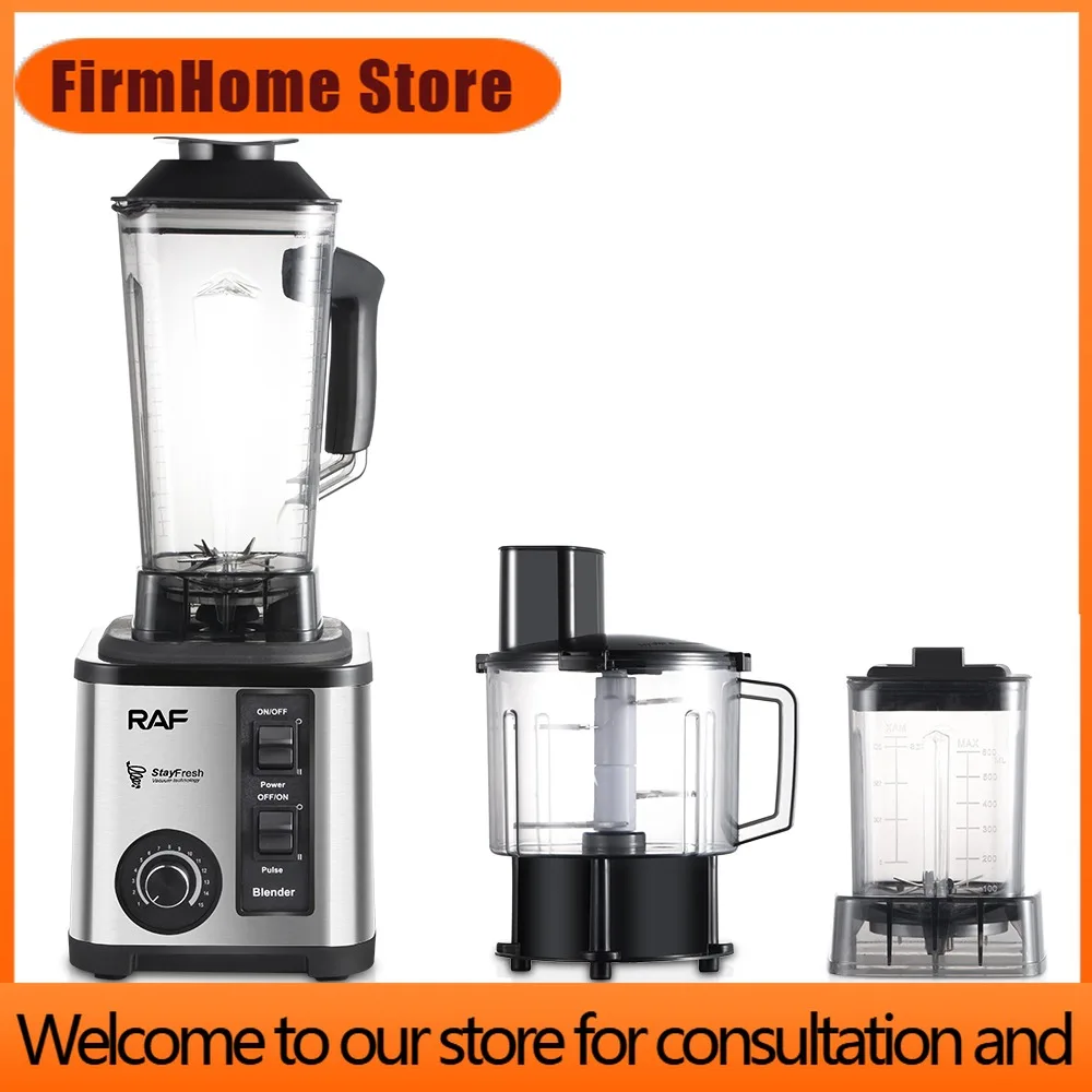 FirmHome StoreRAF New Upgrade 6 Blades Multifunctional 3 In 1 Mixer Grinder Ice Crush Smoothie Blender Juicers Smoothie Blender