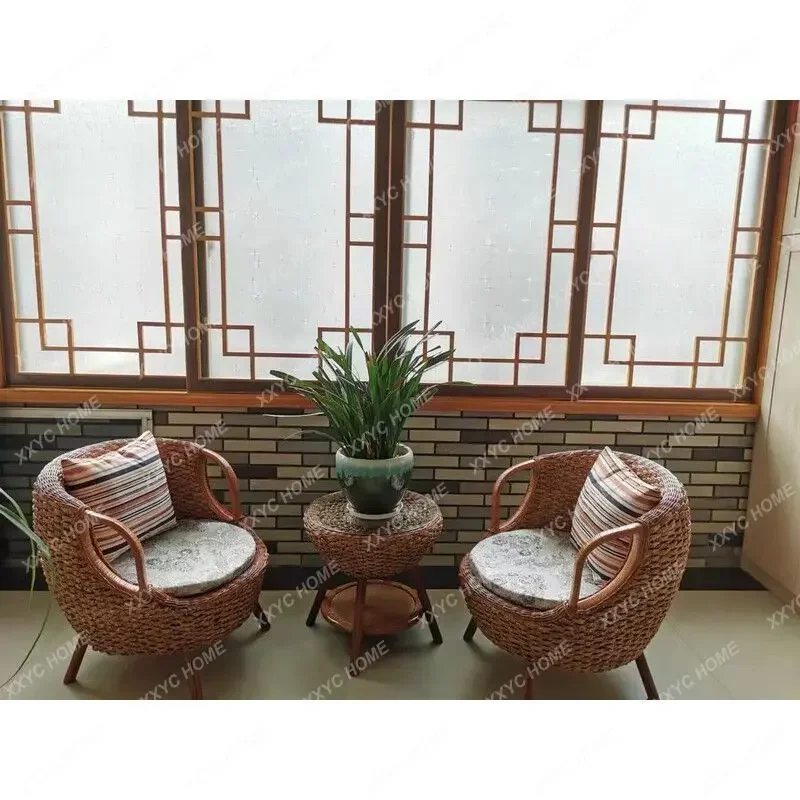 

HBalcony small table and chair leisure single back chair coffee table combination living room home floor
