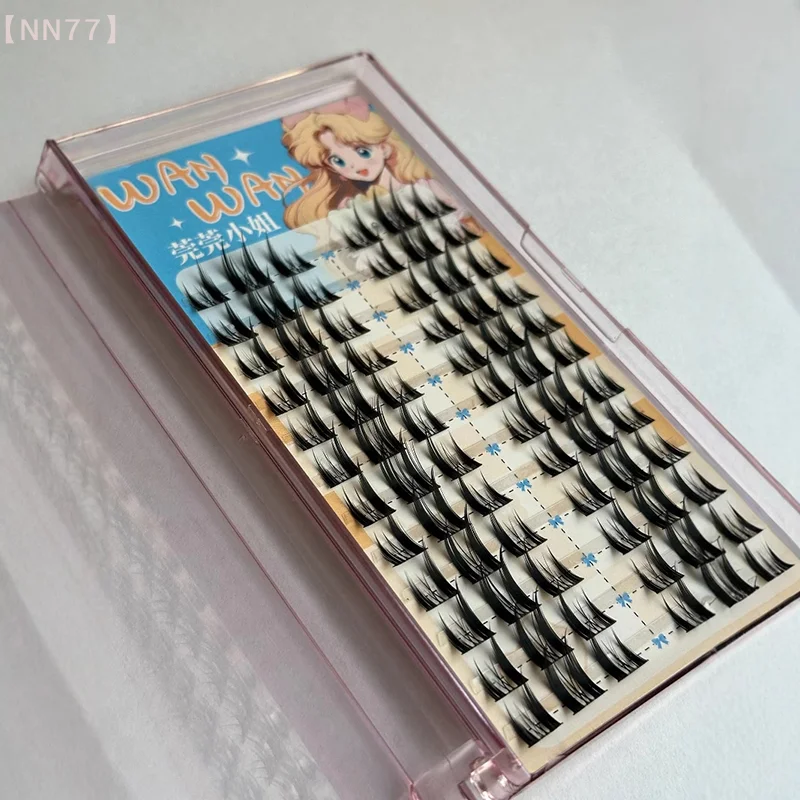 Cravatta segmentale per gatti Ciglia finte Simulazione Cartone animato Gatto spesso Elfo Ciglia arricciate naturali segmentali a lunga durata