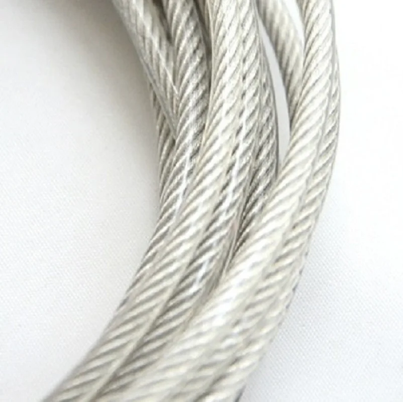 1MM—6MM, 6M-150M, 304 stainless steel wire rope with black red green covered cable clothesline rope lashing marine hardware
