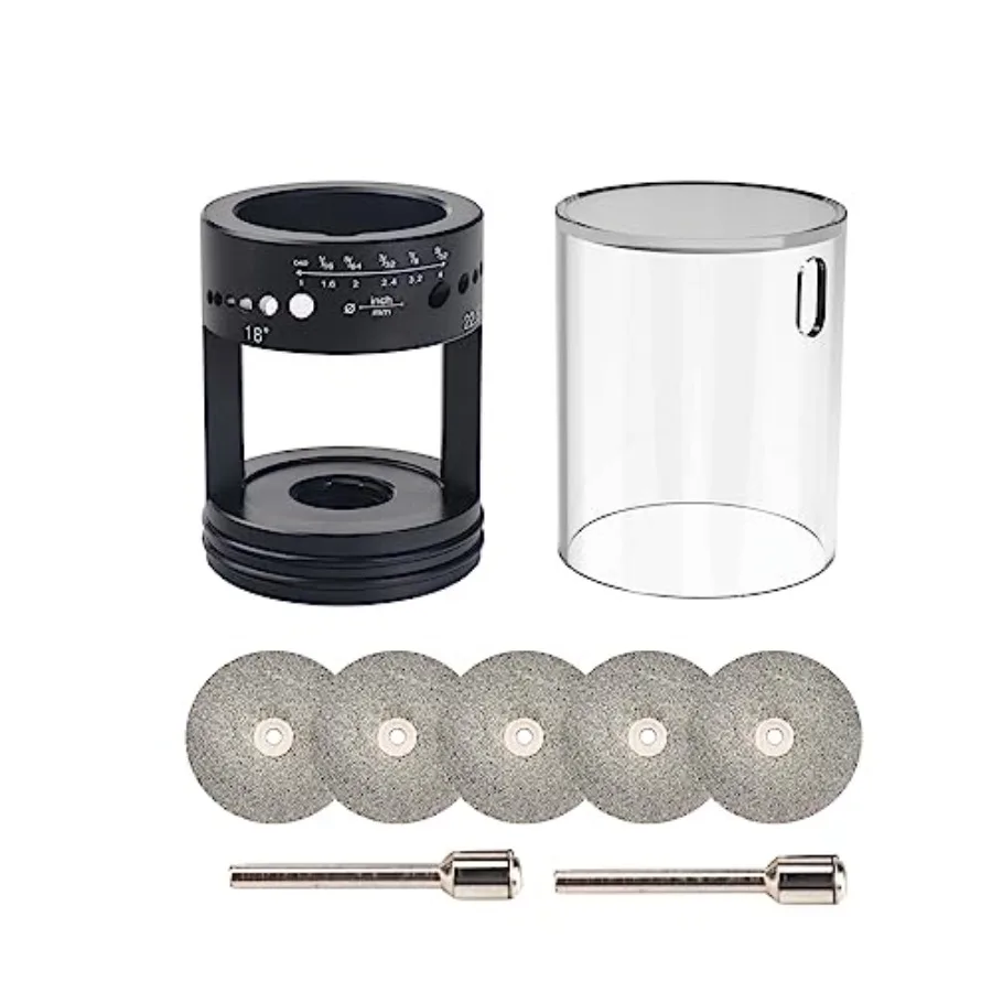 

3mirrors Healthy Version ALUMINUM Tungsten Electrode Sharpener Grinder HeadTIG Welding Rotary Tool 24 Holes 6 size 4 Angles Dus