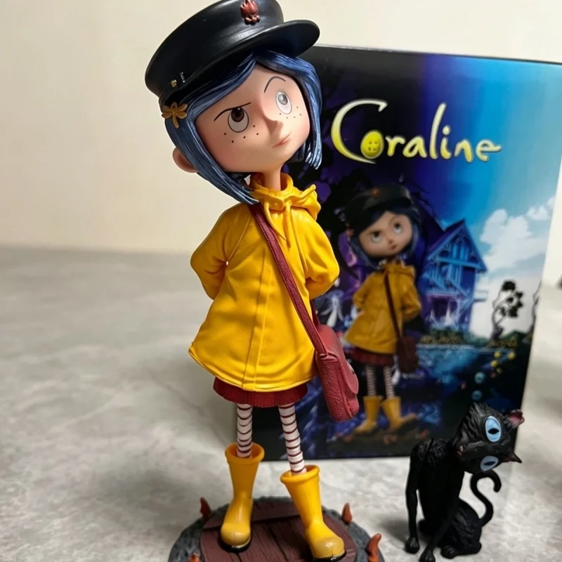 Coraline Action Figure 7 Inch Movie Version Yellow Raincoat Collectible Pvc Model Decor For Collection Enthusiasts Ideal Gift
