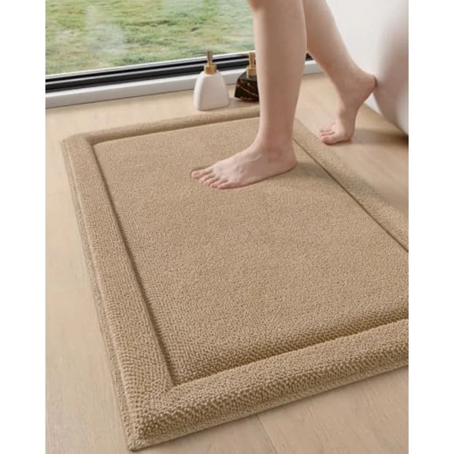 

Memory Foam Bath Mat 32x20 Soft Absorbent Chenille Bathroom Rug Non Slip Quick Dry Bath Mats for Bathroom Thick Plush Floor Car