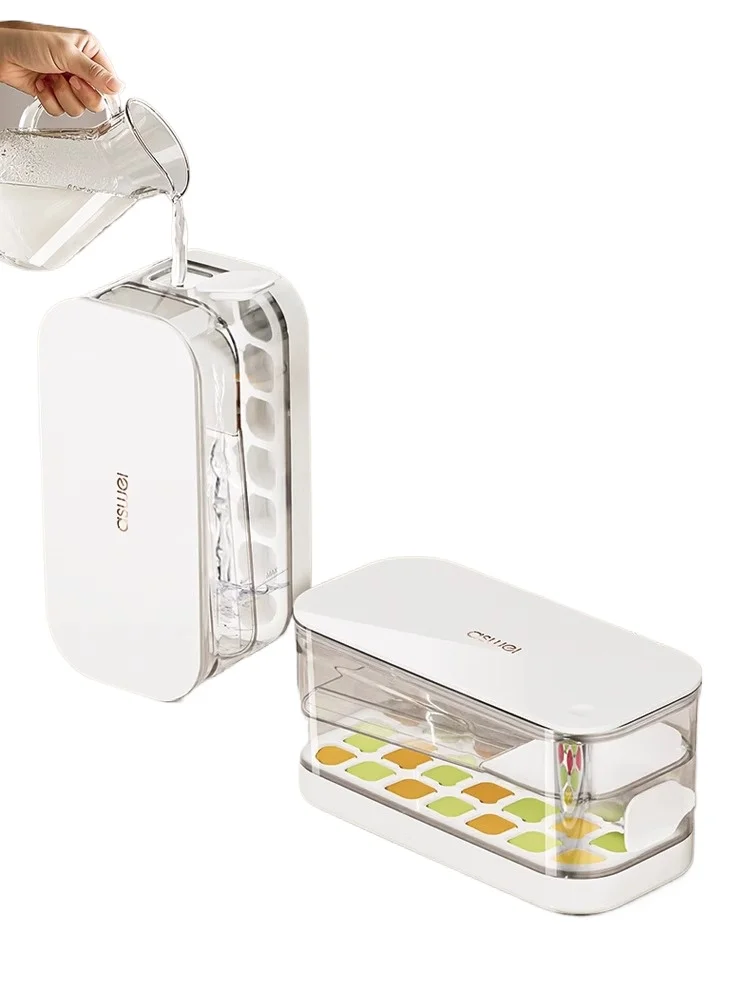 

Лоток для кубиков льда пищевого качества — большая форма для домашнего льда (пластик без BPA)