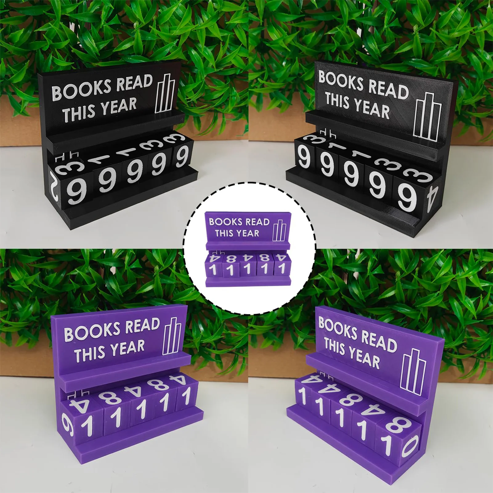 Book Read This Year Counter Book Counter Sign Reading Goal Tracker Gift for Book Lovers & Speed Readers