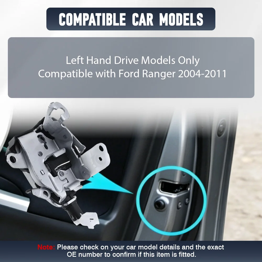 Actuador de Cierre de Puerta Delantera/Trasera Izquierda/Derecha para Ford Ranger 2004 2005 2006 2007 2008 2009 2010 2011, Volante a la Izquierda