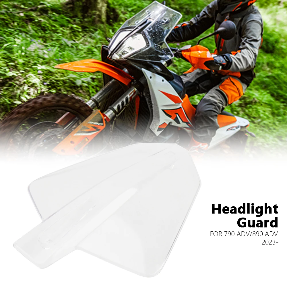 

New Motorcycle Headlight Guard Cover Front Light Transparent Protective Cover For 790 Adventure ADV 890 ADVENTURE 2023 2024