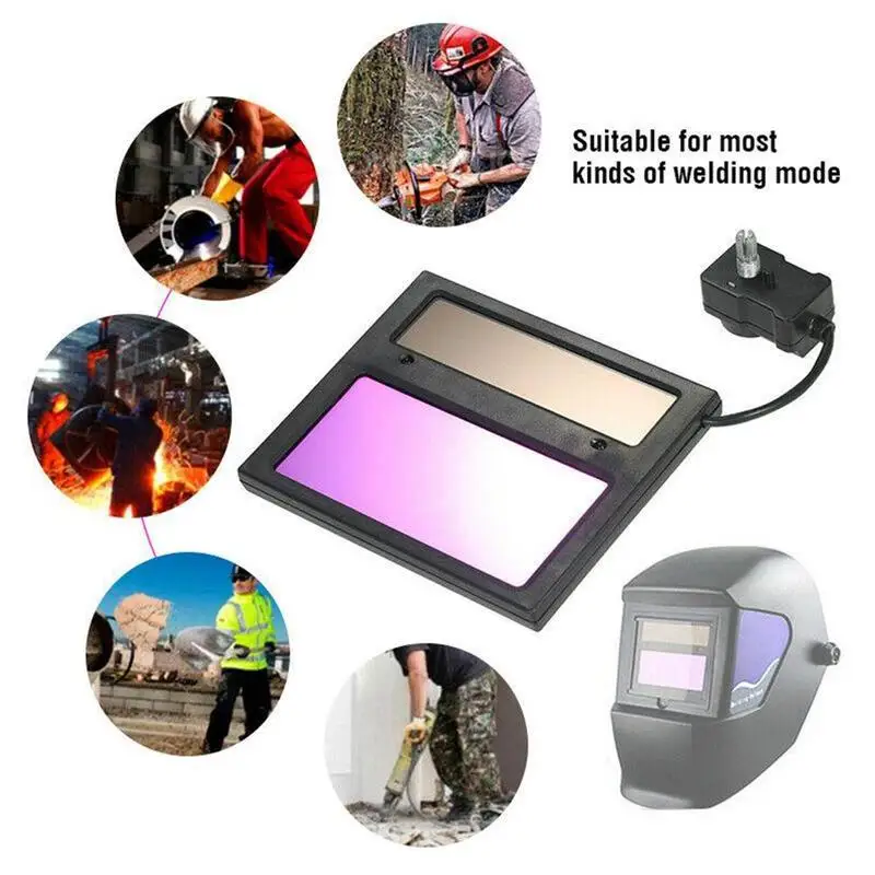 Solar Pro Auto Darken Welding Helmet Mask Lens Automated Filter Lens Hood For Welding Equipment Accessories