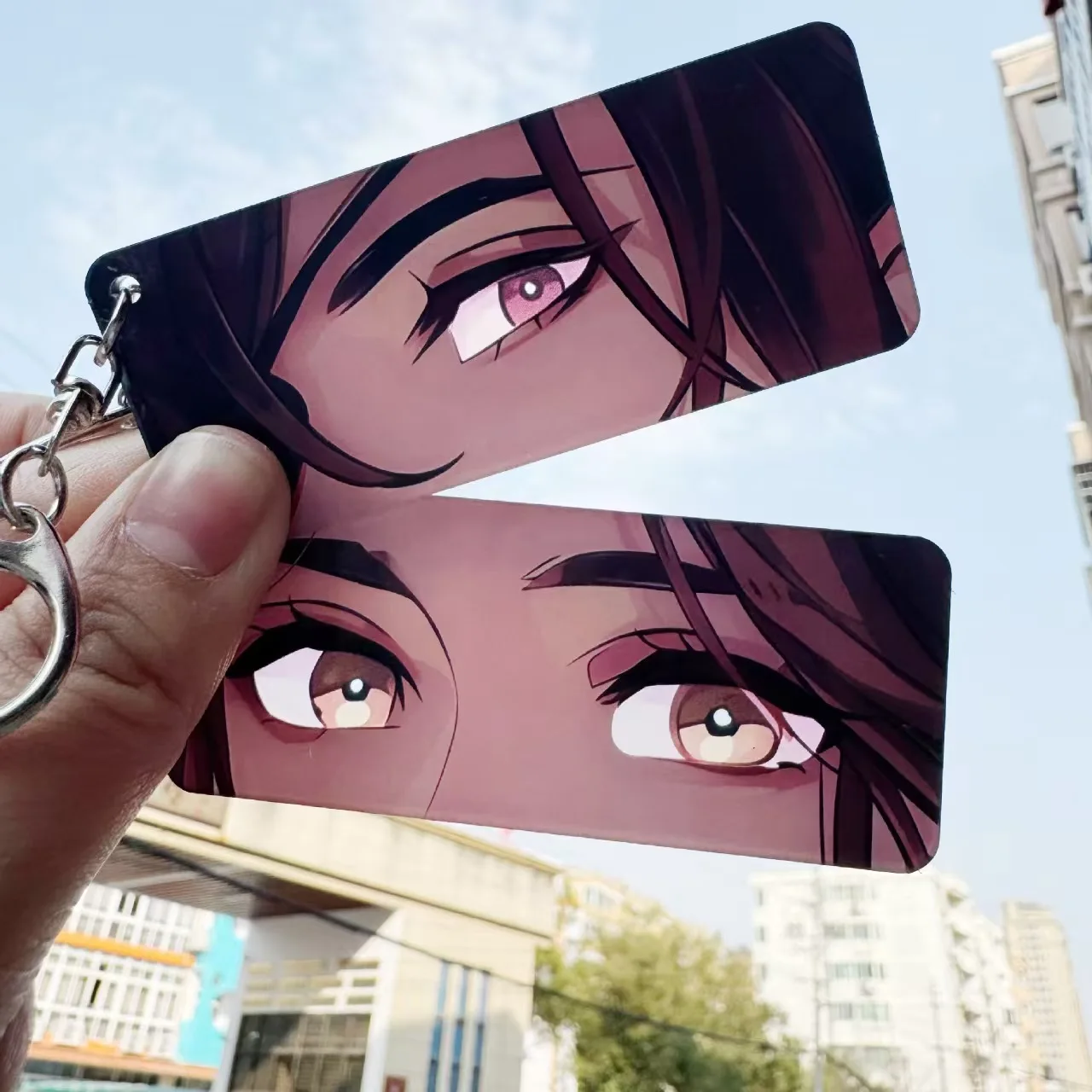 Anime  Tian Guan Ci Fu Xie Lian Hua Cheng Bookmark Acrylic Cards Heaven Official's Blessing Card High-value Eye Reflective Gift
