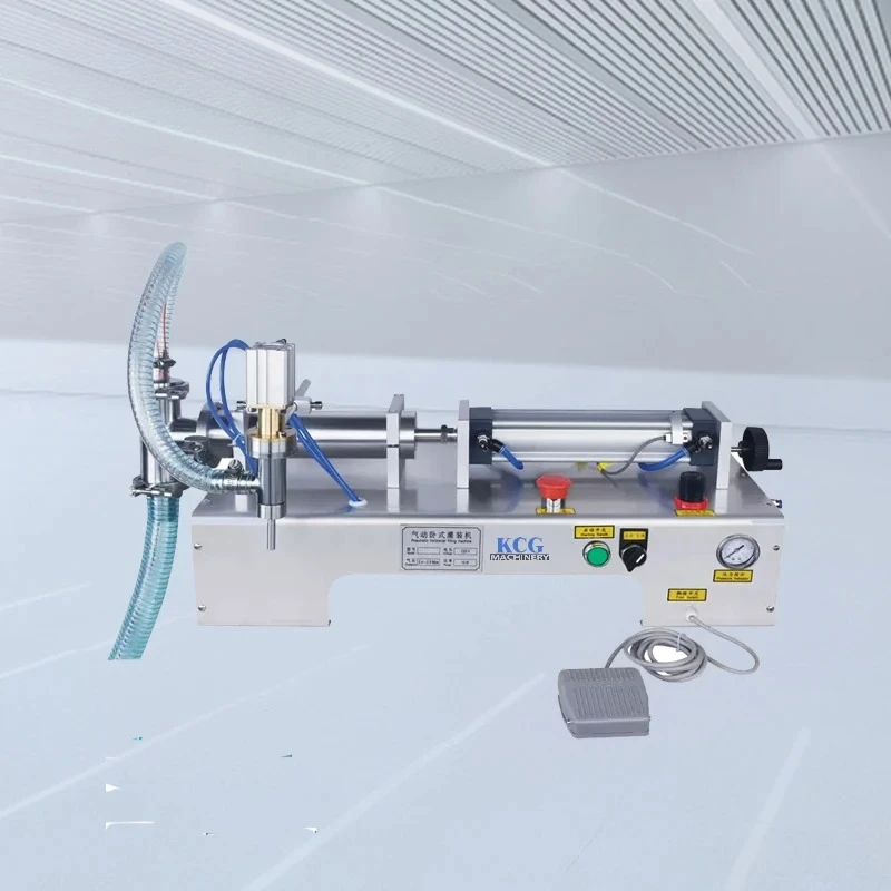 Single Head Liquid or Paste Filling Machine, Automatic and Manual Integrated, Used for Packaging Honey, Milk, Sauce