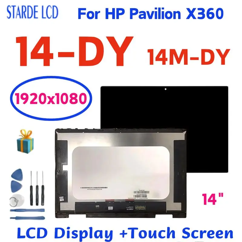 

14 inch For HP Pavilion X360 14-DY LCD Display Touch Screen Panel Digitizer Assembly 1920X1080 For HP 14M-DY Replacement Parts