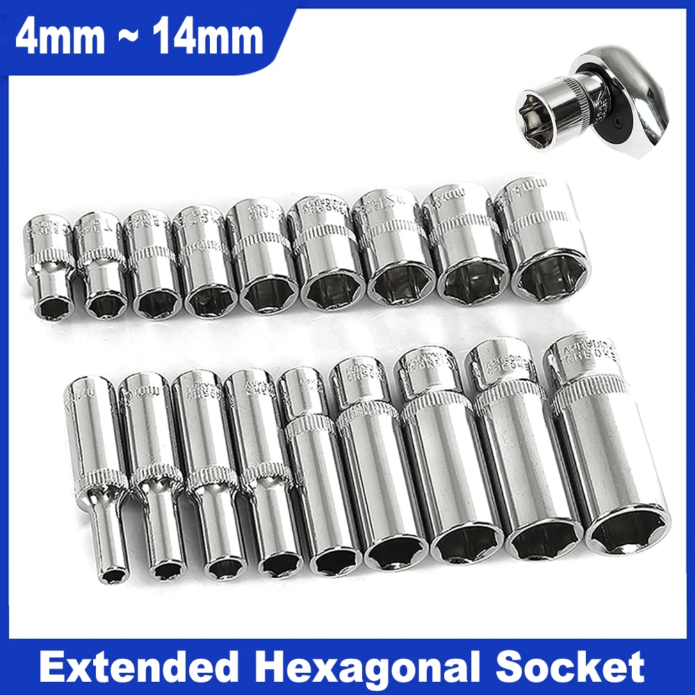 

Extended Socket Head Removal Tool, 4-14mm Suitable For Wrenches, Sockets, Power Tool Accessories, Crv Wrenches, Ratchet Wrenche