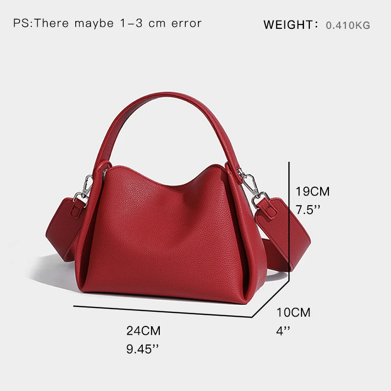 MABULA Solid Color Female Bucket Handbag PU Leather Tote Bag For Woman 2 Removable Straps Simple Casual Ladies Shopping Purse