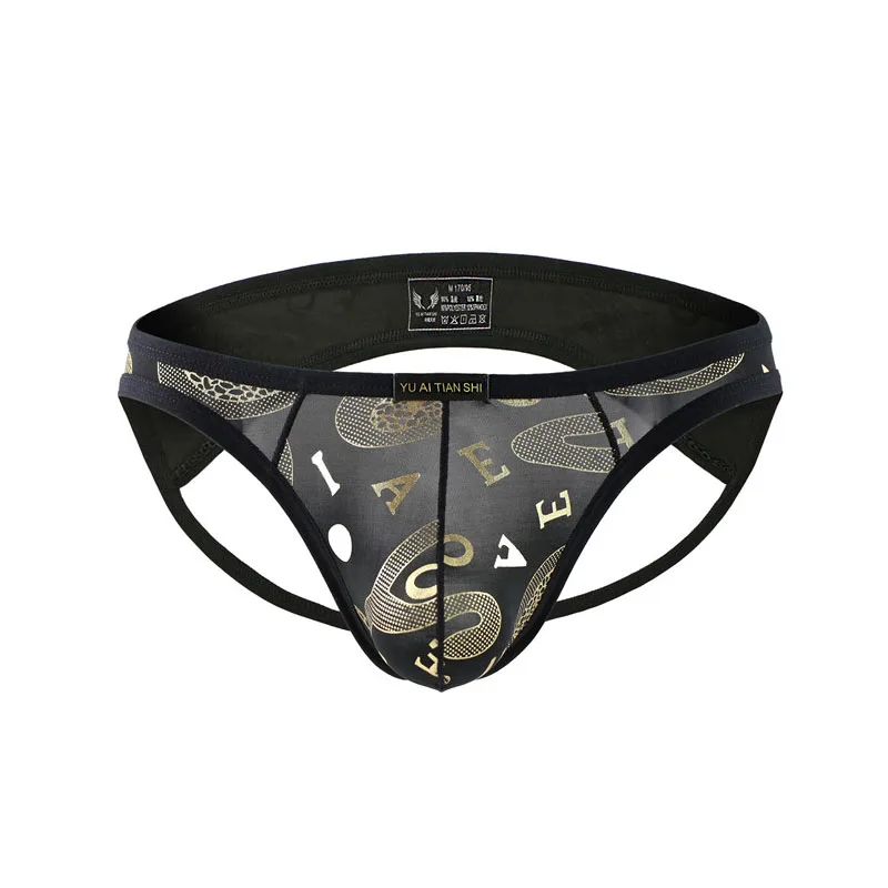 

Underwear Men's Thong Fashion Breather Mesh Bronzing Briefs Sexy Breathable Men Thong G-String Open Butt Lingerie JockStrap