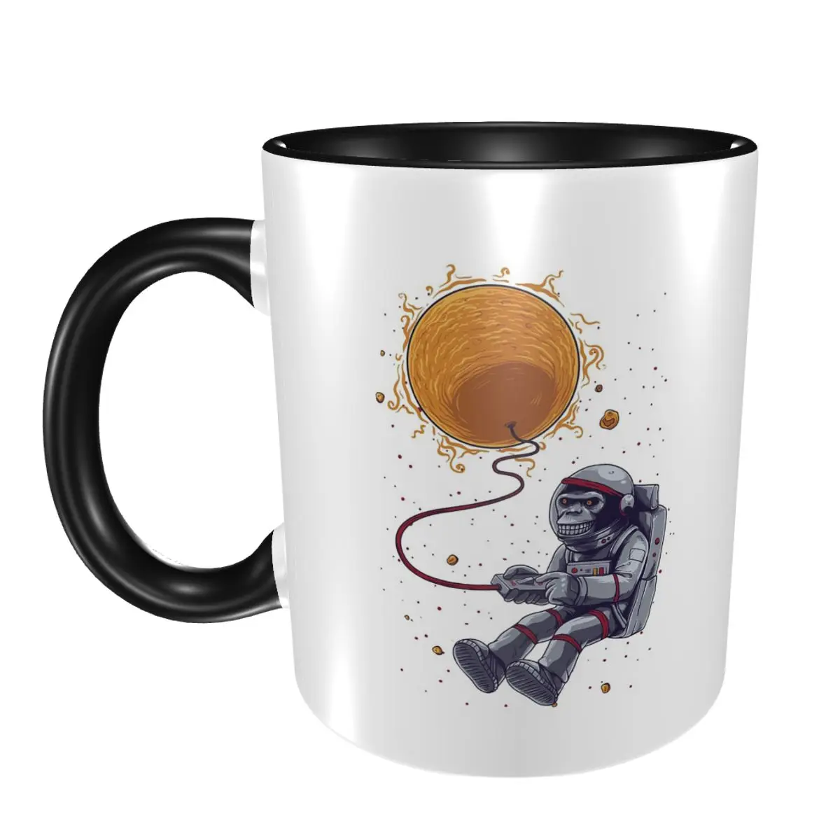 Monkey Astronaut Mug Funny Ceramic Coffee Cups Tea Mugs Milk Cup Drinkware Gifts for Woman Man