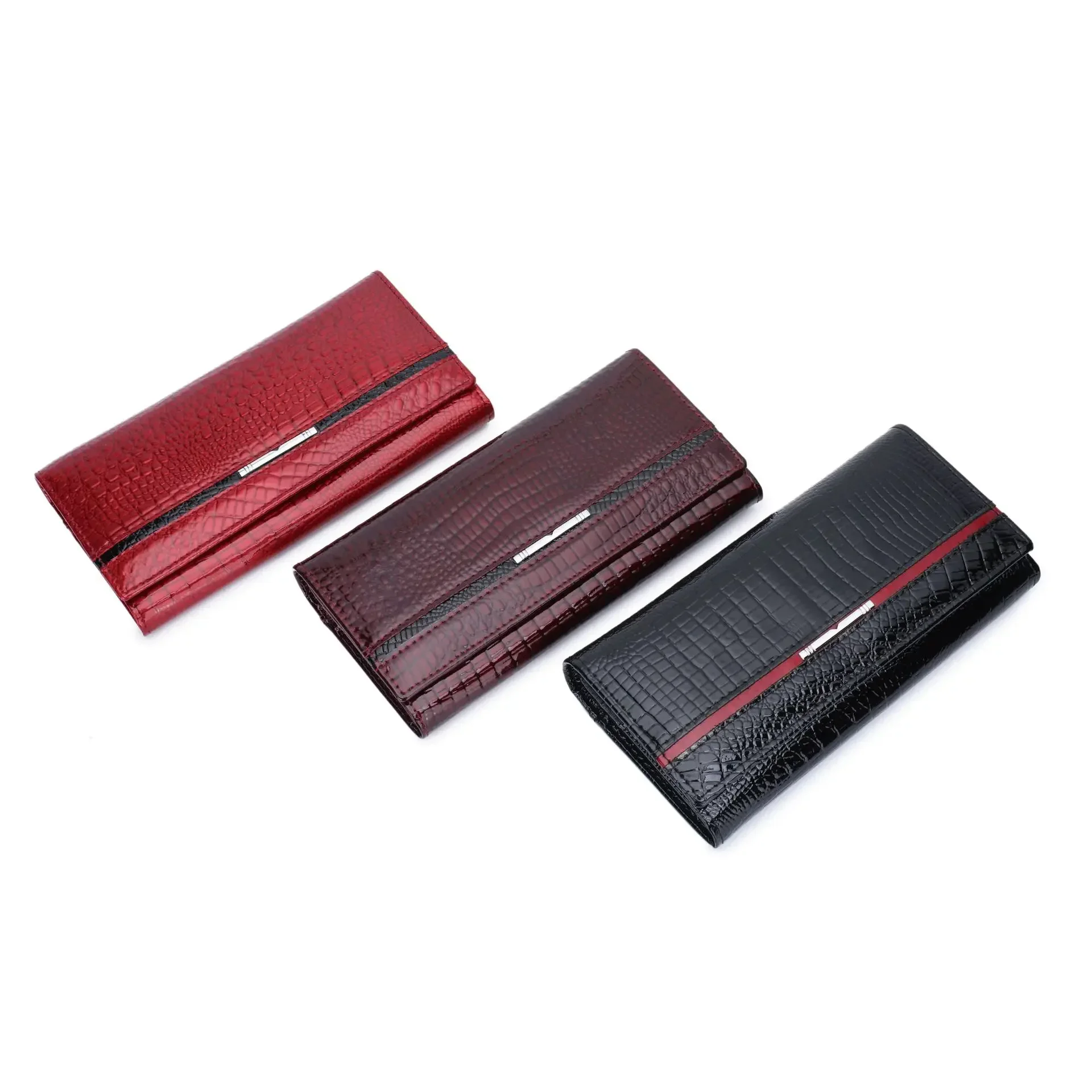 2026 New Fashion Alligator Pattern cow Genuine Leather Women Long Wallet Female Luxury Brand Design Clutch Girl Gift Cash Purse