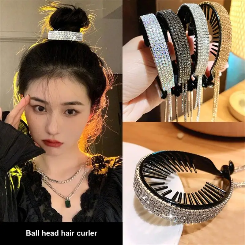 1PCS New Meatball Hair Accessories Women Hair Claws Headwear Rhinestone Flower Hairpin Bird Nest Floral Clip