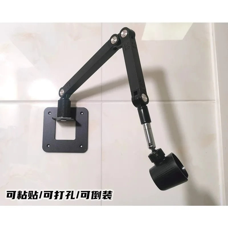 Universal Hair Dryer Stand with Multi-Axis Adjustable Folding Arm Clamp