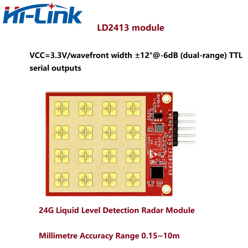 Hi-Link Original Free Shipping 24G Millimeter Wave LD2402 Static Fretting Motion Liquid level detection radar sensor  LD24