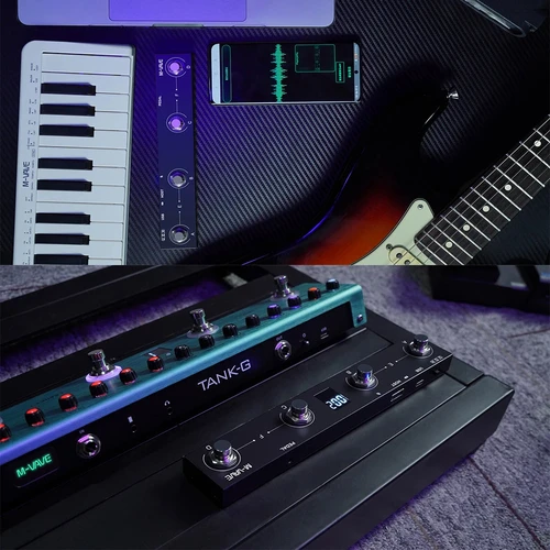 Imagen 2 del producto M-VAVE CHOCOLATE PLUS MIDI controlador Bluetooth, Pedal flipper multifunción, controles inteligentes de aplicación/pantalla de visualización Digital