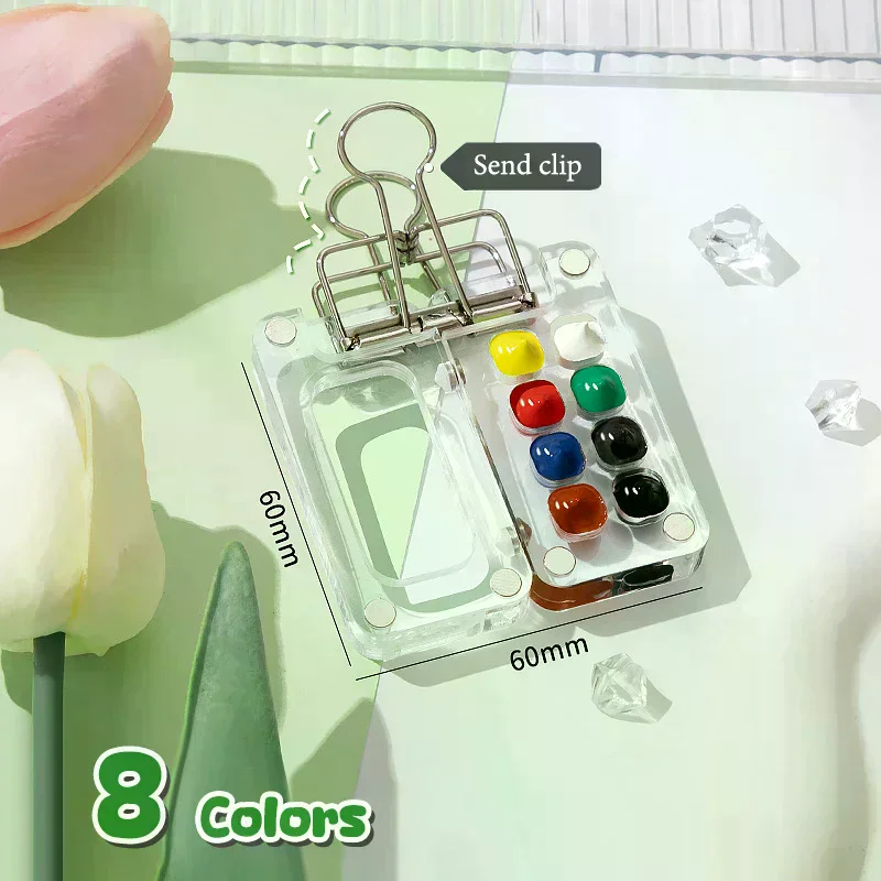 Portable Travel Watercolour Paint Box Compact Palette for Student Artist Painting