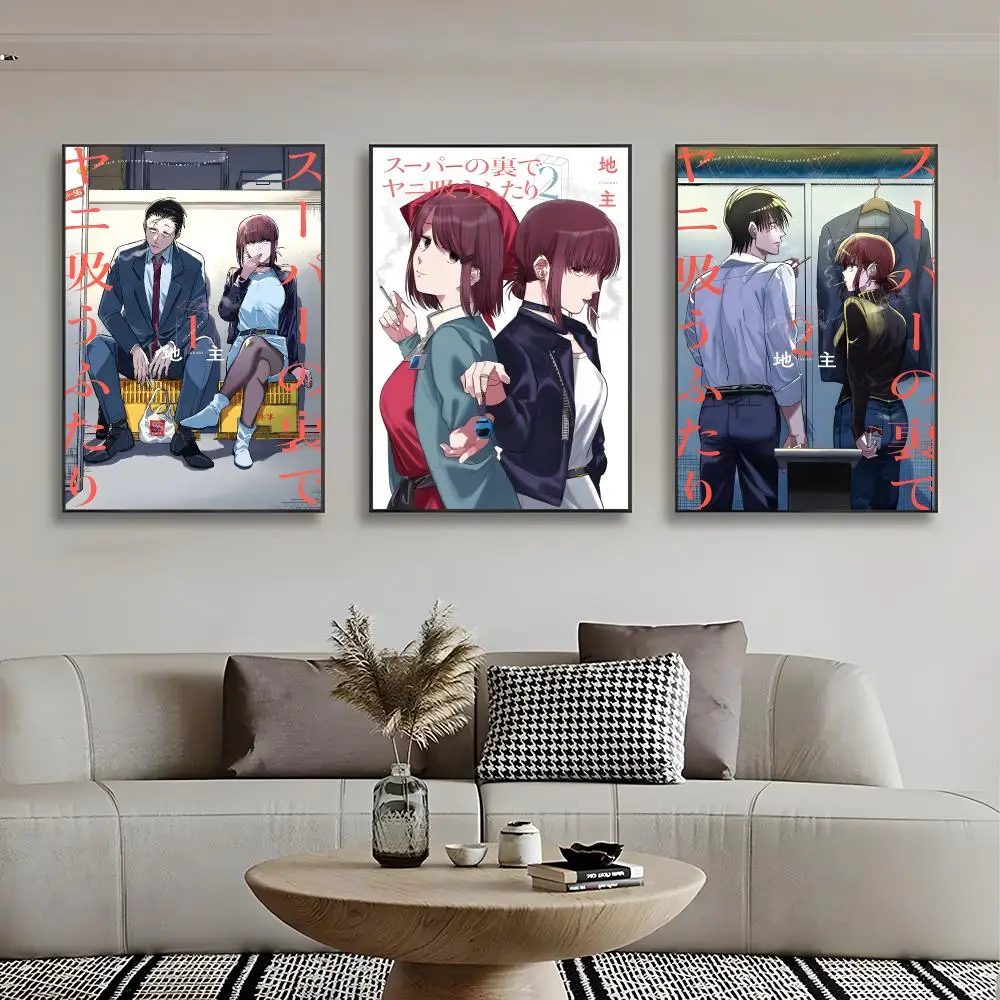 anime Smoking Behind the Supermarket with You Poster Classic Home Interior Artwork & Stylish Room Decoration