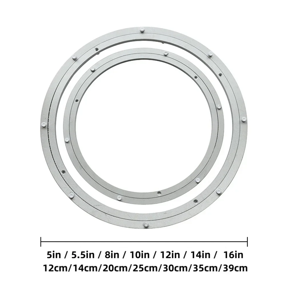 Aluminum Table Turntable 12-39cm Rotating Bearing Turntable Lazy Susan Base For Kitchen Dining Table Dinner Party Carrying Table