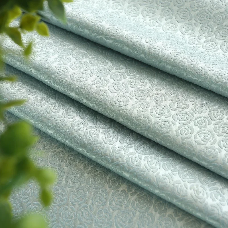 Luxury European Curtain Fabric Living Room Bedroom Velvet Embroidered Blackout Curtains