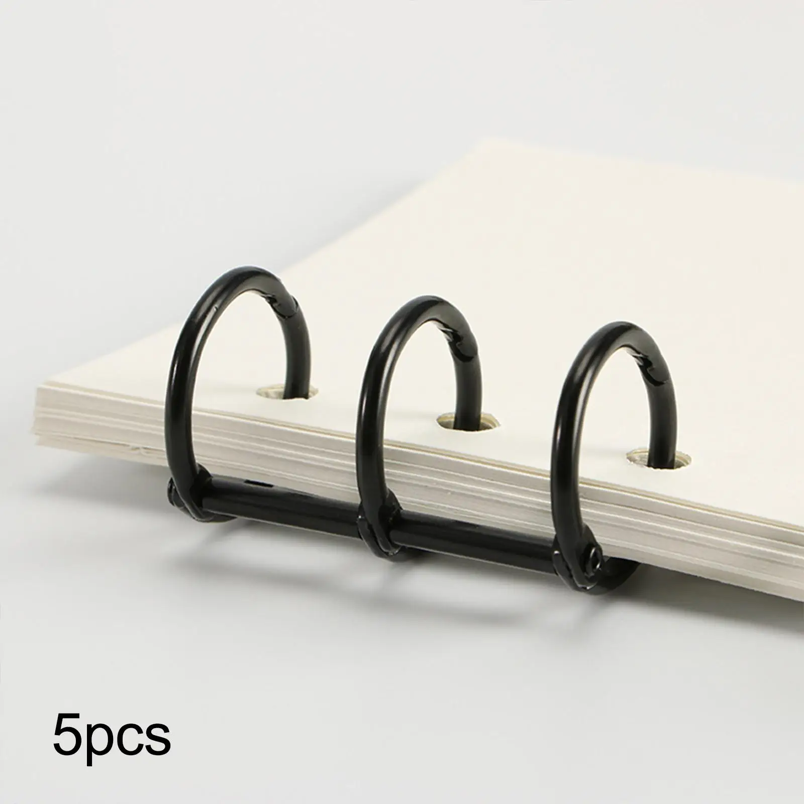 5Pcs 3 Ring Metal Loose Leaf Binders for Photo Album Binding Notebook Diary