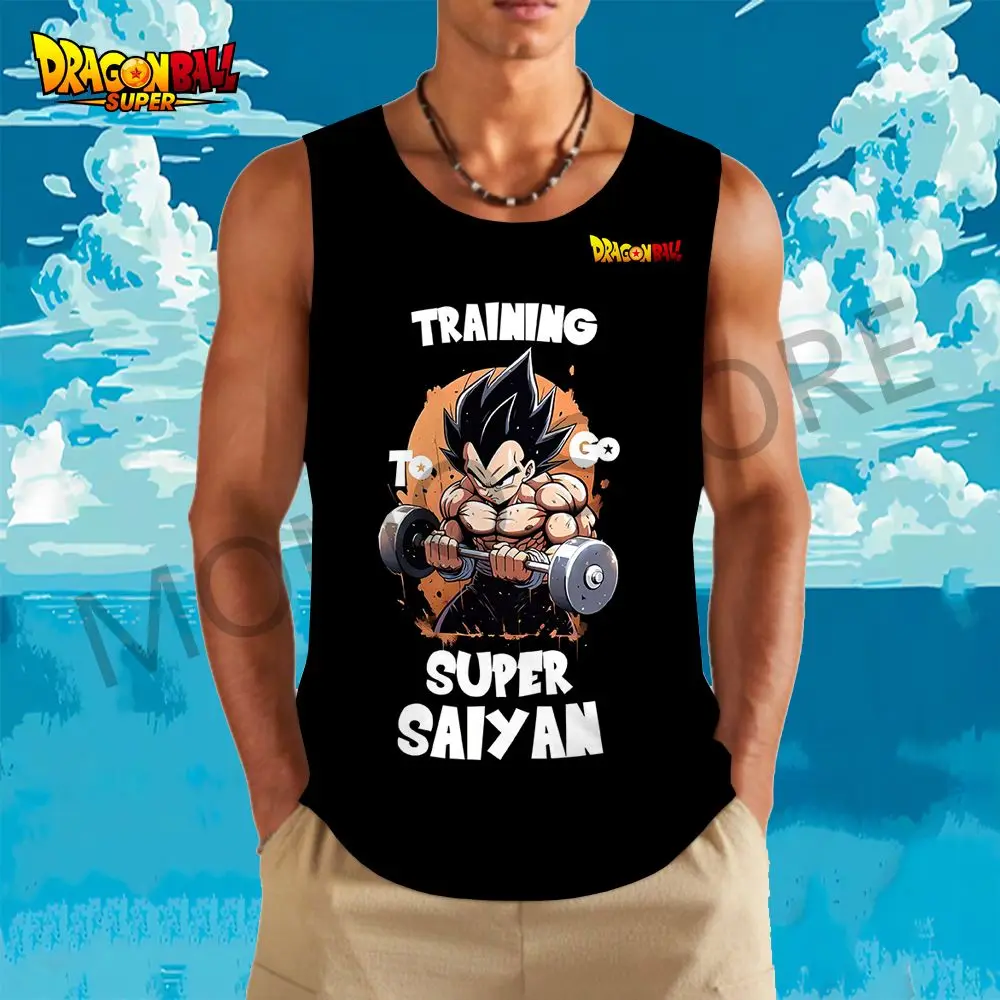 Dragon Ball 110-6XL Goku GYM Men's Vest Kid's Tank Top Sexy Wear Oversized O Neck Bodybuilding Sportswear Man Fashion Streetwear