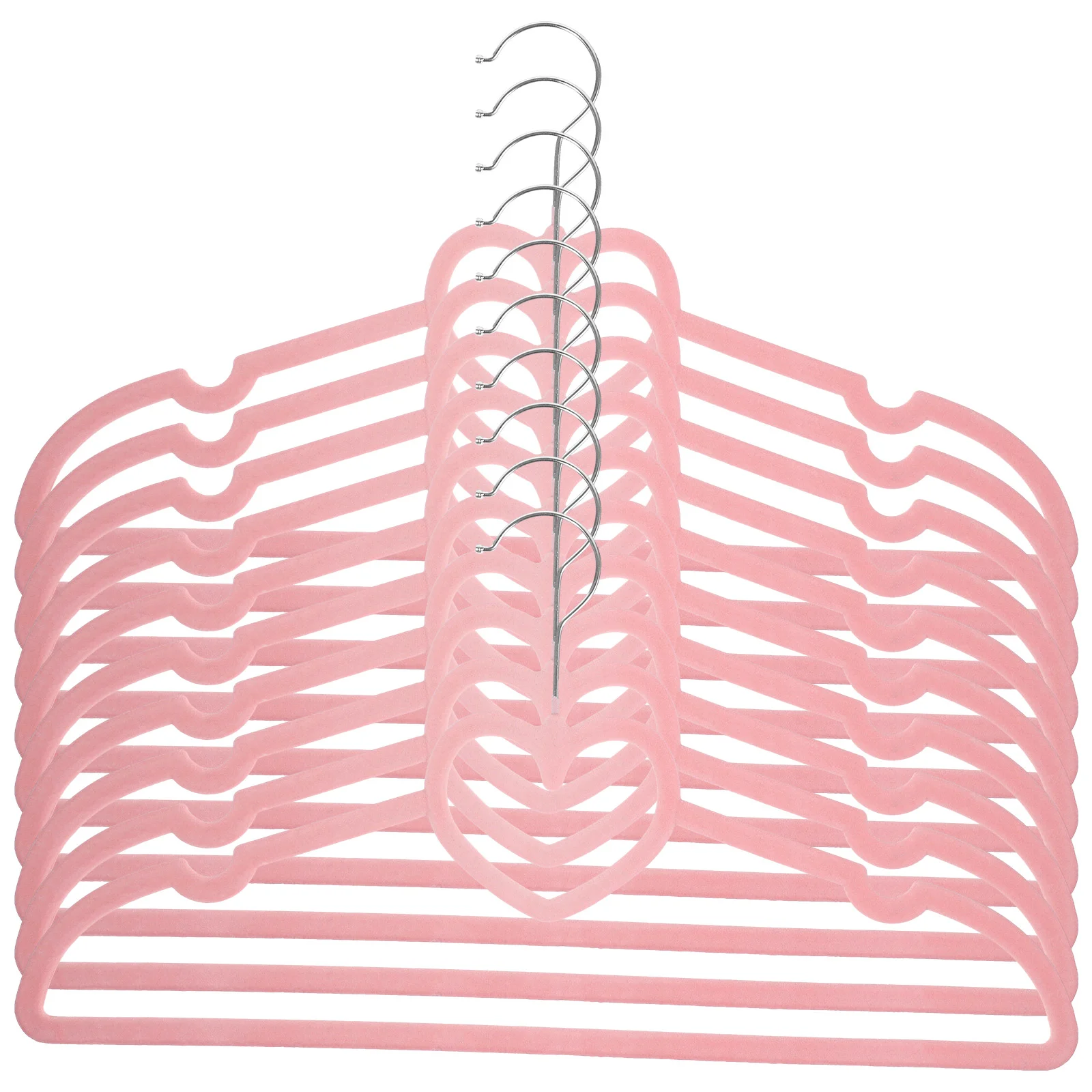 Non-slip Hanger Clothes Hangers for Coat Skirt Closet Plastic Heart Shaped Pants Rack