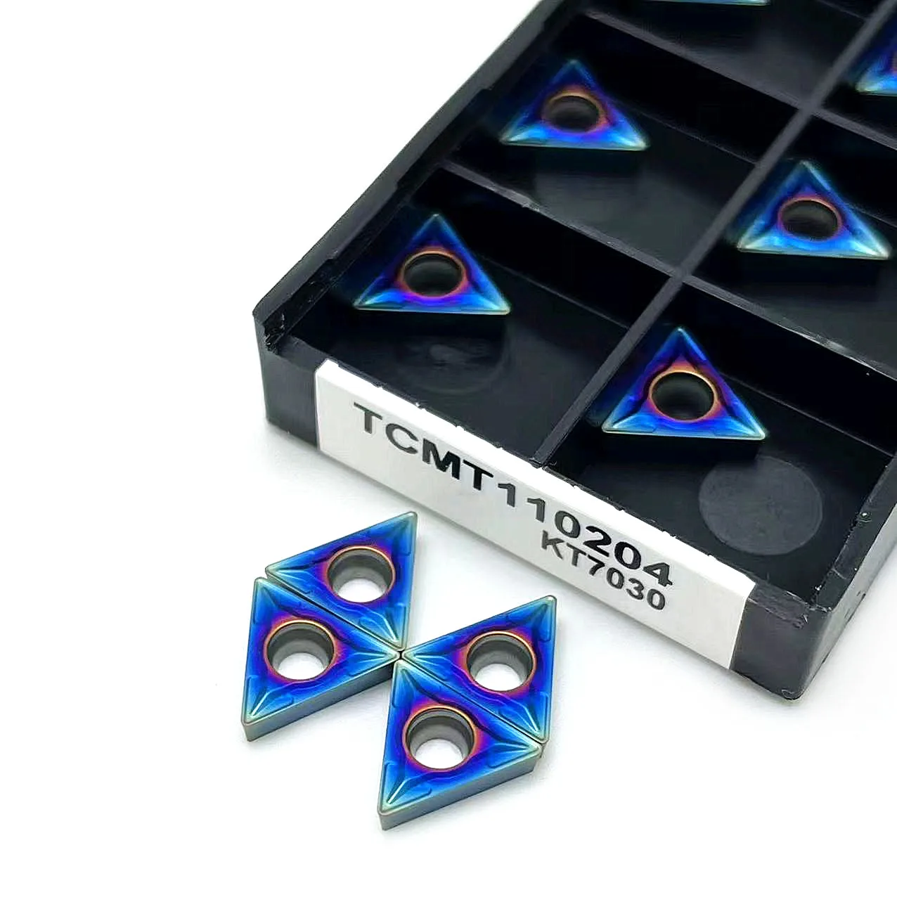 Nano Blue 10pcs TCMT110204 TCMT110208 KT7030 Carbide Insert CNC Lathe Metal Turning Tools TCMT Blade Internal Turninng Tool