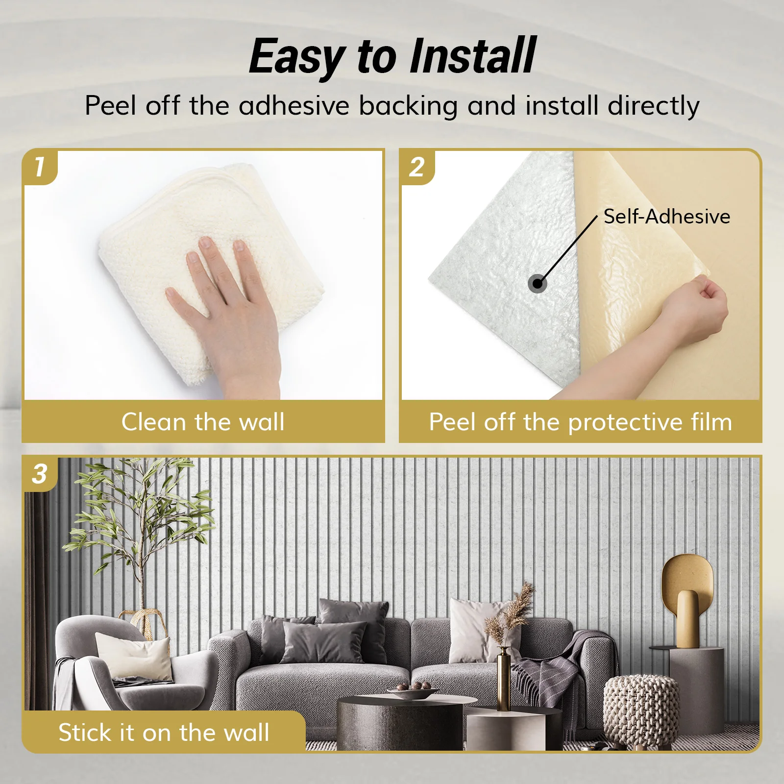 이중층 두꺼운 방음 벽 패널 자체 접착식, 47.2x23.6x0.72인치 고밀도 대형 방음 패널