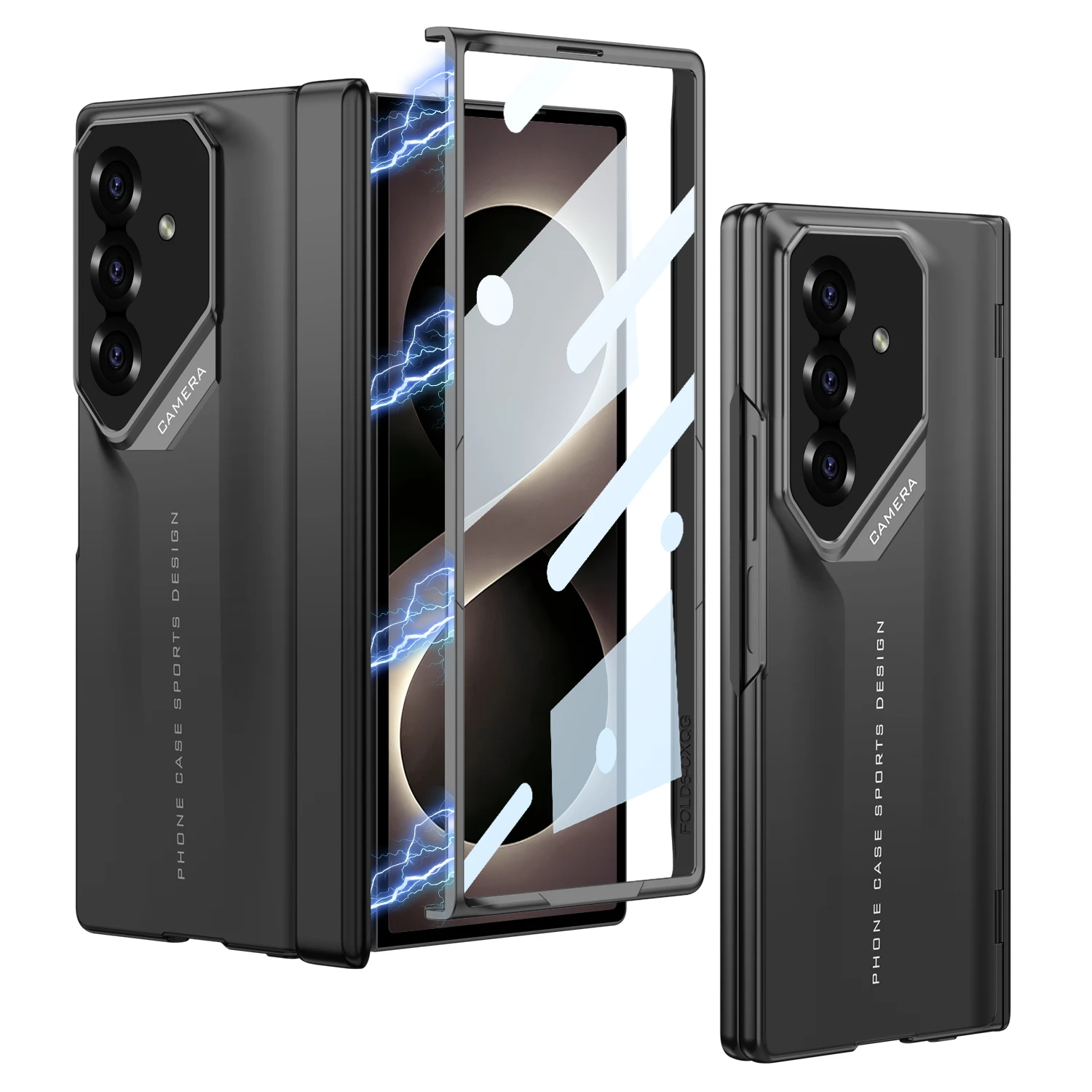 For Samsung Galaxy Z Fold 8 Ultra 5G Case Matte Skin-Friendly With Tempered Film Hinge Shockproof Hard Back Cover Accessories