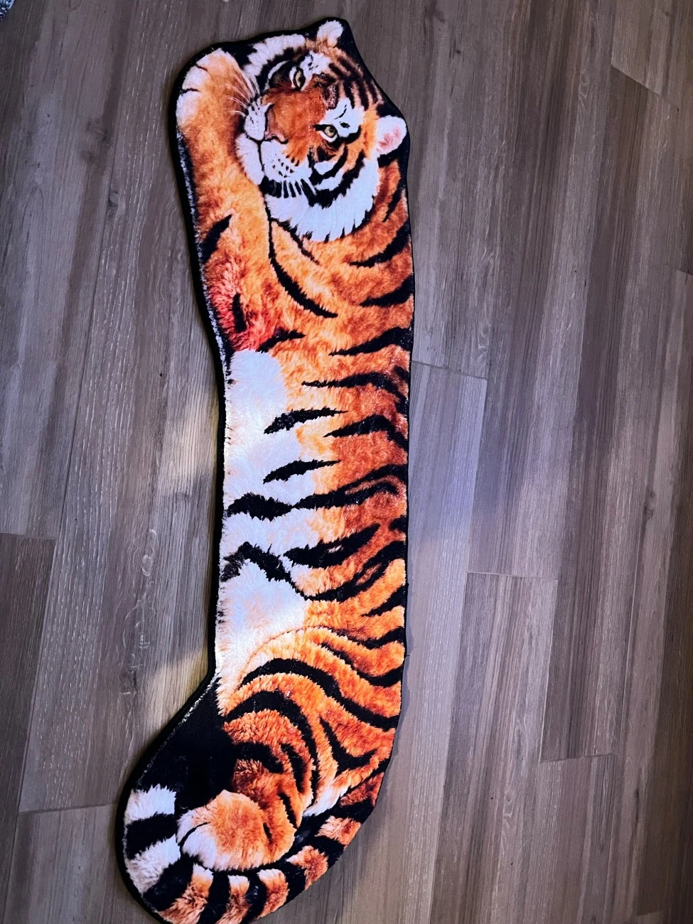 Realistic Printed Tiger Shaped Rug Imitation Cashmere Short Plushs Mat Soft Floor Carpet Decor Bedside For Sofa Window Balcony