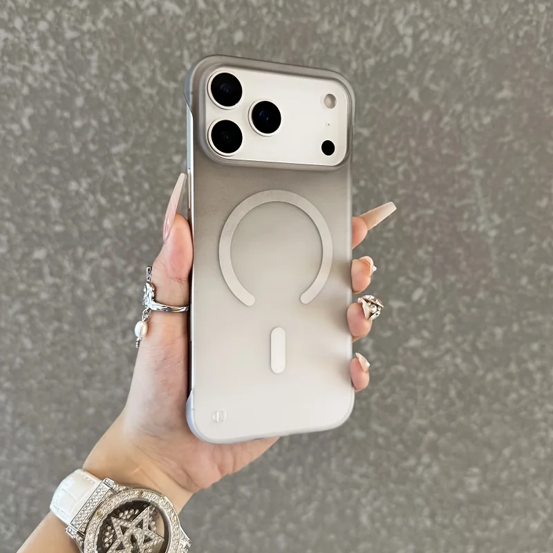 2025 جديد 2 في 1 شحن مغناطيسي شفاف غير لامع مقاوم للصدمات لهاتف iPhone 17 Air 16 Pro Max 15 14 Plus 13 12 11 #6