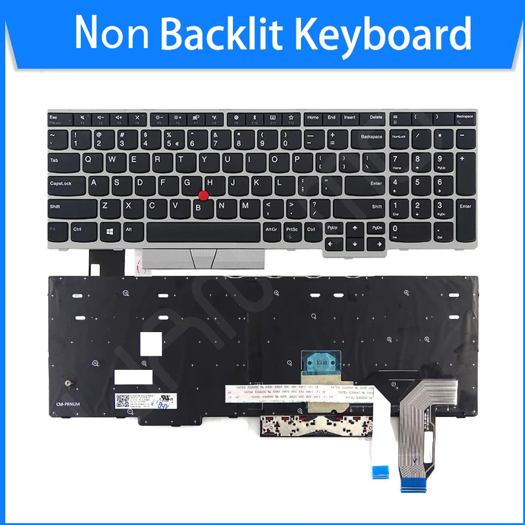 US Notebook keyboard for Lenovo E580 E585 E590 E595 T590 P53S L580 L590 P52 P72 P53 P73  01YP640 01N729 01YP560