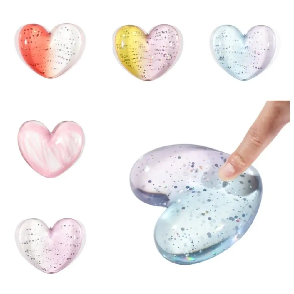 New Heart Shaped Clear Wrist Rest Pad Non-Slip Silicone Wrist Support Pad Soft Hand Pain Relief Mouse Wrist Rest Universal