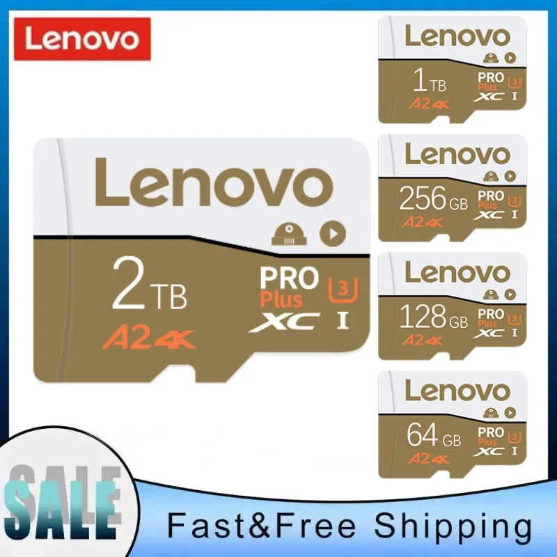 Lenovo kartu memori SD 2TB 512GB 256GB 128GB 1TB mikro Tarjeta SD Clase 10 Ultra Rapida kartu SD tahan air untuk Nintendo Switch