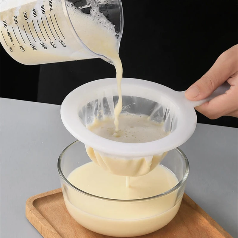 Reusable Mesh Kitchen Nylon Ultra Fine Filter Mesh Strainer Spoon Sieve Soy Milk Juice Coffee Food Filter Kitchen Colander