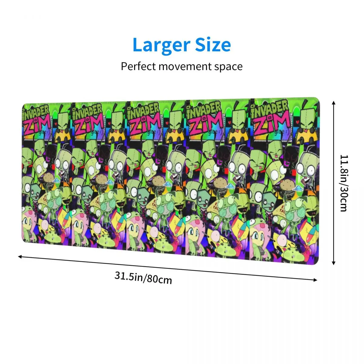 Large Mouse Pad Invaders Zims Anime Cartoon Alien Gamer PC Laptop Mats Keyboard Carpet Computer Gaming Desk Mat
