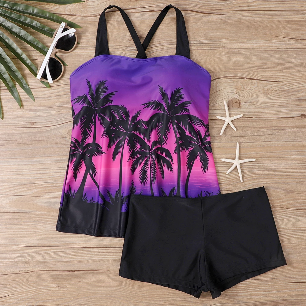 2023 feminino maiô conjunto de biquíni moda verão feminino sexy tankini beachwear swimdrss novo design impressão banho