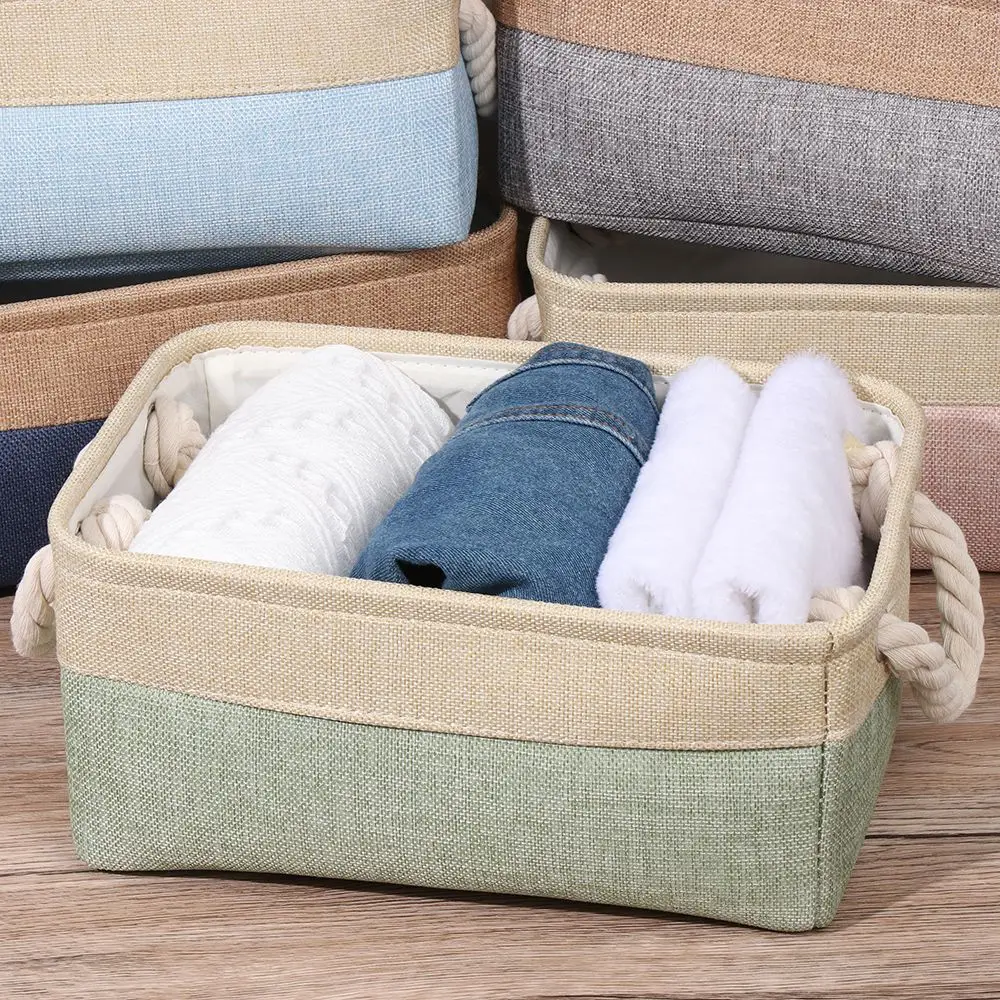 Portable Home Supplies Sundries Sorting Basket Folding Linen Organizer Box Underwear Socks Baby Toys Storage Basket