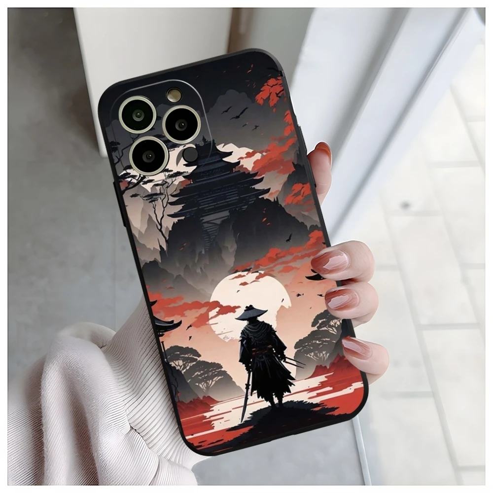 Japanese Bushido Samurai Phone Case for iphone 14 15ProMax 16 11 13 12 Pro Xs Max Mini Xr X 7 8 Plus Shell Coque