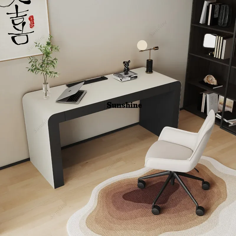 Modern leather computer desk gaming desk table pliante office study desks Motion Room desks Office FurnitureTJ